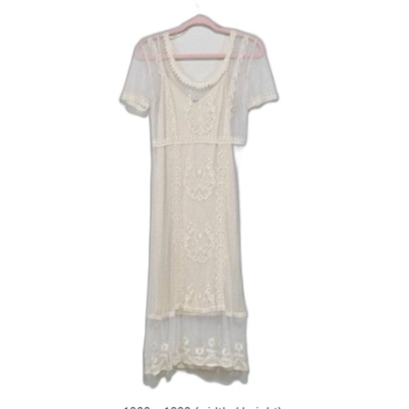 ZARA SIZE SMALL VICTORIAN TULLE EMBROIDERED DRESS - Picture 2 of 12